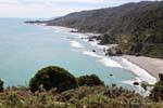 As praias do litoral de Irimahuwhero Ponto de Vista, Paparoa Parque Irimahuwhero, Westcoast, Nova Zelândia.