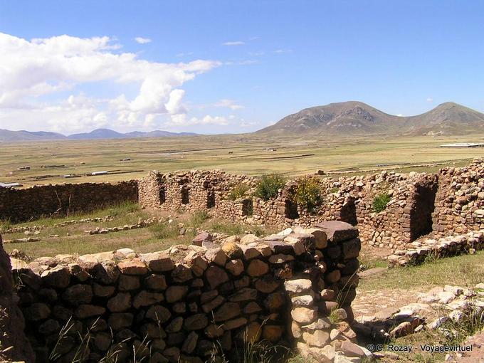 Panorama das ruínas de Pukara -Peru