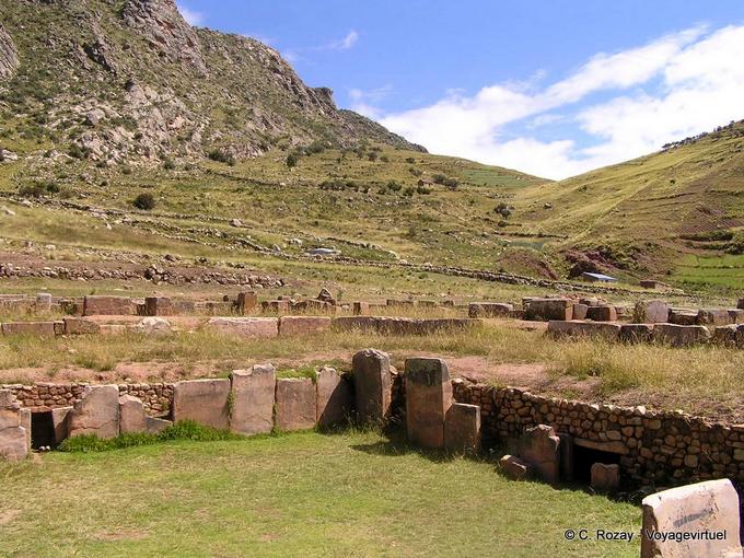O ex-pré-Inca templo, Pukara -Peru