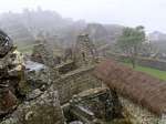 Mists of Machu Picchu a partir do Templo do Sol, Peru.
