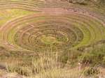 Os terraços em forma de anéis concêntricos de Moray do Site, Peru.