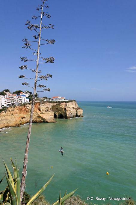 O símbolo do Algarve e penhascos de Carvoeiro - Portugal