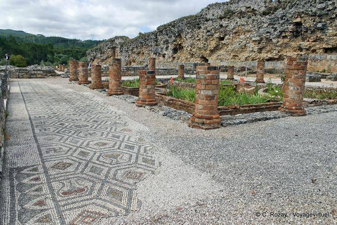 Peristyle banhos e paredes, Conimbriga - Portugal