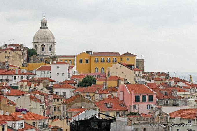Panorama sobre as alturas da Graça, Lisboa - Portugal