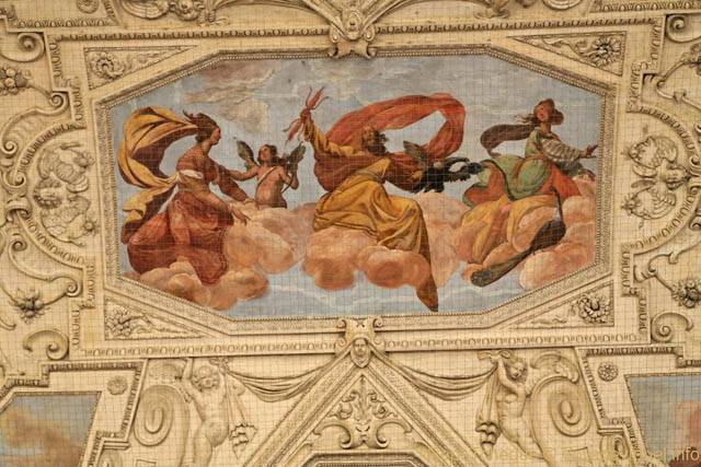 Palais Wallenstein, Sala Terrena, gros plan sur une peinture de la voûte - Praga, República Checa
