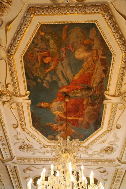 Plafond d'une salle de réception du Sénat, Palais Wallenstein - Praga, República Checa