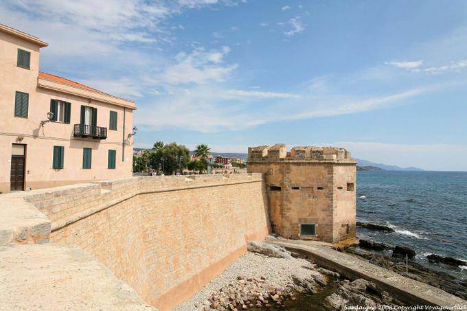 Alghero, bastioni Cristoforo Colombo, Torre San Giacomo - Sardenha