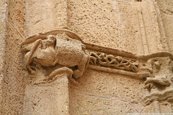 Alghero, detalhe de uma escultura na parede, a Catedral de Santa Maria - Sardenha