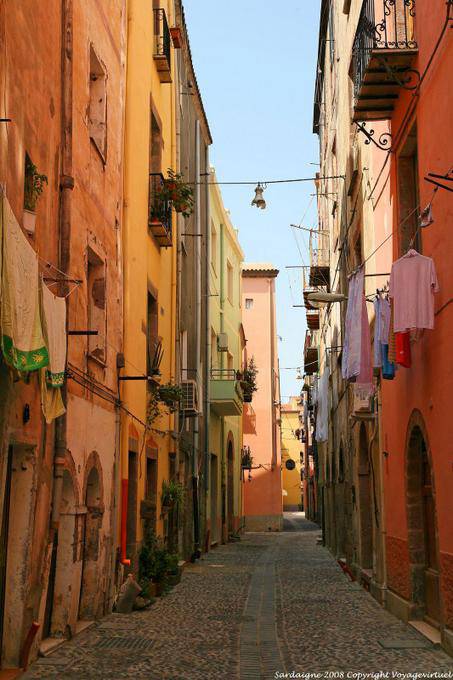 Bosa, via Santa Croce - Sardenha