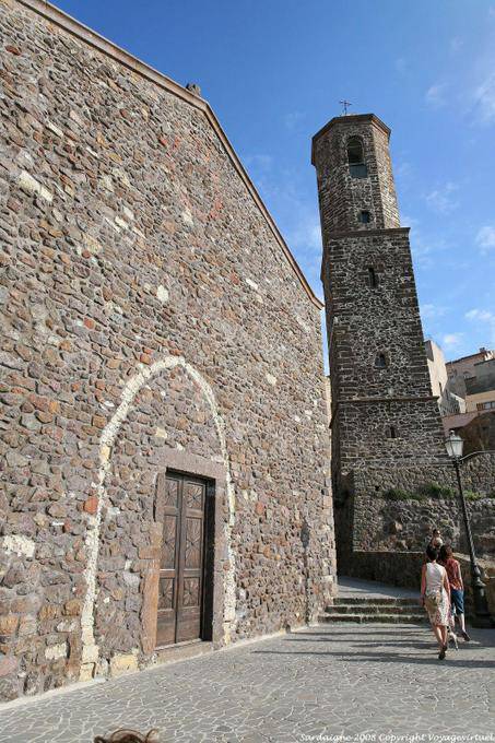 Parede de pedra seca, Castelsardo, centro histórico, através do Scaletta - Sardenha
