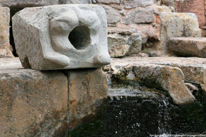 Fordongianus Terme Romane, a boca de entrada de água - Sardenha
