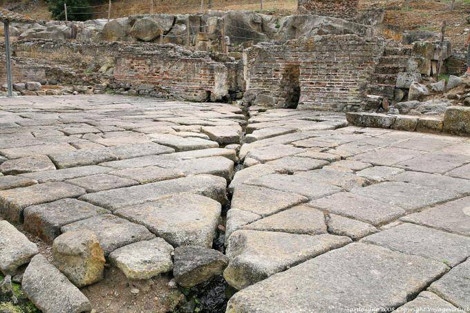 Fordongianus Terme Romane, fluxo aquoso - Sardenha