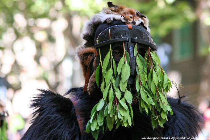 Nuoro, Festa del Redentore, máscara ecológica - Sardenha