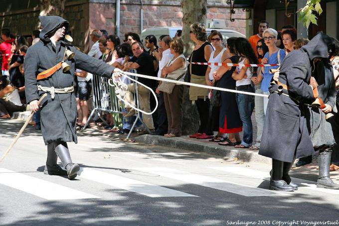 Nuoro, Festa del Redentore, os menores Barbagia, amarrado - Sardenha