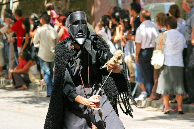 Nuoro, Festa del Redentore, mineiros Barbagia, mini roda - Sardenha