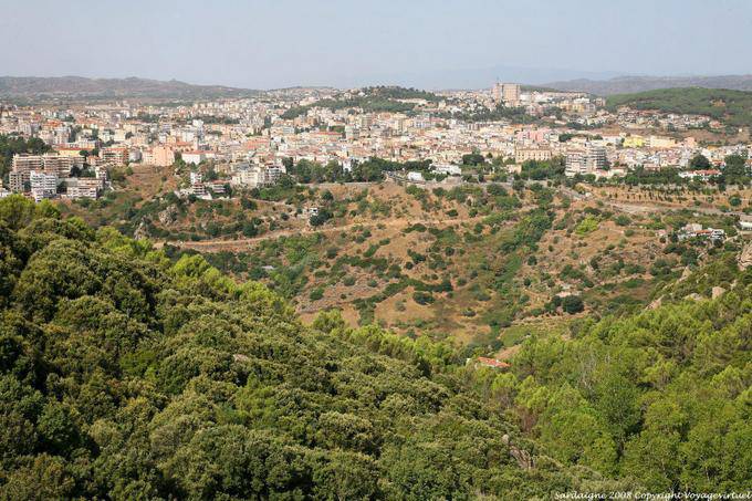 Nuoro, vista de Mount Ortobene - Sardenha