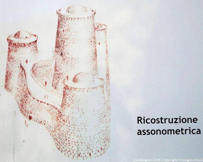 Nuraghe Santu Antine, assonometrica ricostruzione - Sardenha