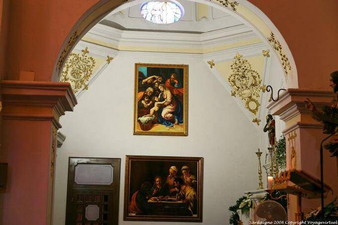 Orosei Chiesa San Giacomo, mesas cobertas - Sardenha