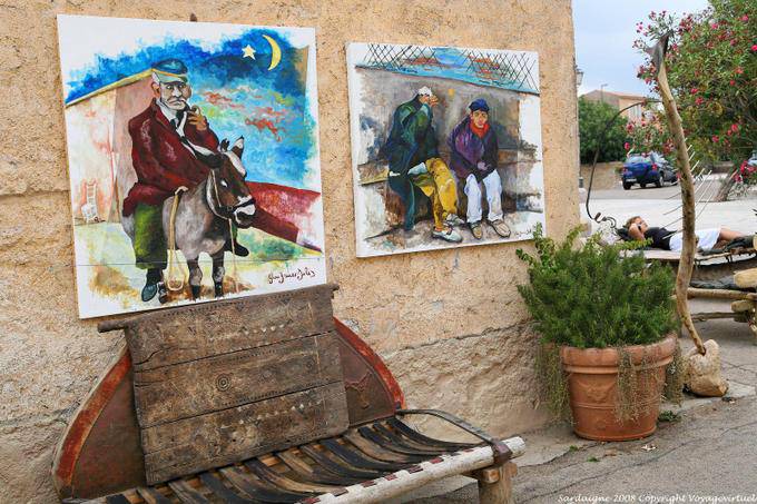 San Pantaleo, pinturas e nap - Sardenha