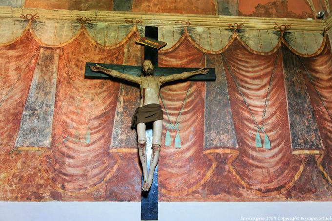 De Santa Giusta, crucificação, a Basílica de Santa Justa Romanica - Sardenha