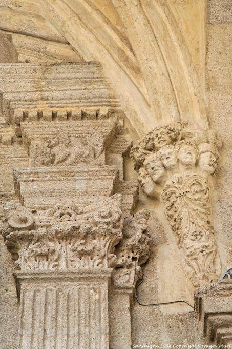Sassari, a Catedral de San Nicola, esculturas de varejo - Sardenha