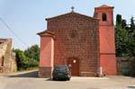 Bosa, Igreja vermelha de Sant'Antonio Extramuros, Sardenha.