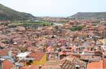 Bosa, paisagem de Malaspina Fiume Temo, Sardenha.