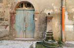Bosa, Vicolo della Scuda Street Fountain, Sardenha.