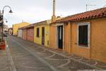Golfo Aranci casas de pescadores, Sardenha.