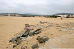 Ingurtosu, Spiaggia di Piscinas, ruínas portuárias, Sardenha.