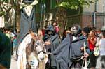 Nuoro, Festa del Redentore, sos Maimones de Onieri asno de sorriso, Sardenha.