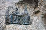 Obra do escultor local, Nuoro, Sebastiano Satta piazza, escultura Constantino Nivola, Sardenha.