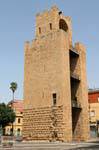 Oristano, Torre di San Cristoforo Piazza Roma, Sardenha.