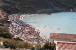 Santa Teresa di Gallura, praia lotada, Sardenha.