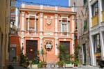 Sassari, Corso Vittorio Emanuele II, a fachada da Liberdade ristorante, Sardenha.