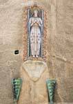 Em branco colorido esculpida em um canto, Duomo San Nicola, Sassari, Sardenha.