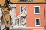 Sassari, a estátua de Battisti, piazza Tola, Sardenha.