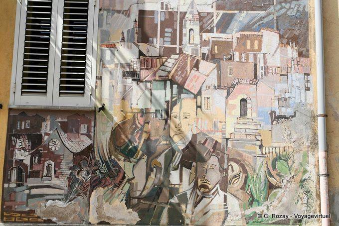 Orgosolo, miscelânea de pintura - Sardenha