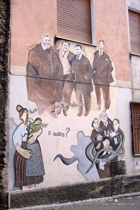 Orgosolo, socialistas, murais - Sardenha