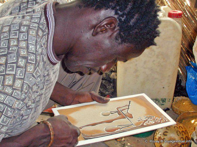 Bieme, artista areia e cor - Senegal