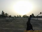 Passagem sob o sol de inverno, Foundiougne, Senegal.