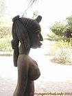 Cabeça da fêmea de madeira, escultura, Senegal.