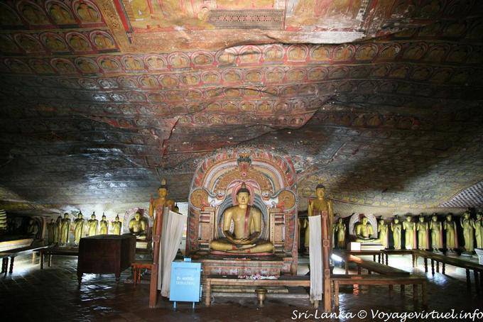 Panorama Caverna Maha Viharaya Alut, Dambulla Cave Temple - Ceilão Sri Lanca
