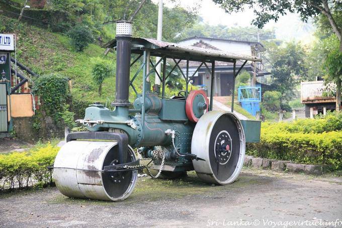 Steam-roller, Colombo Kandy estrada - Ceilão Sri Lanca