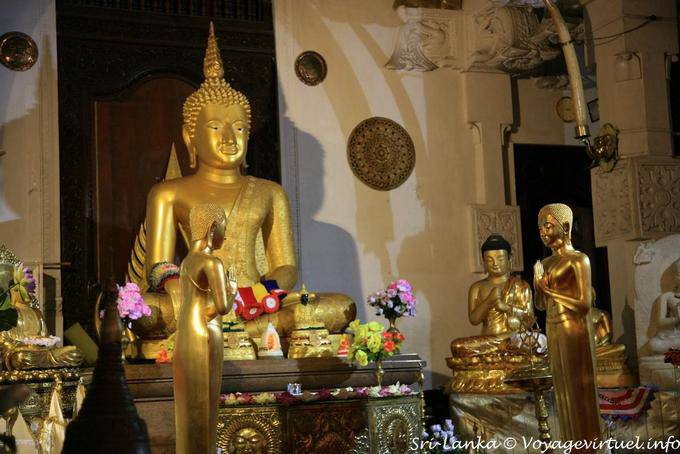 Outros altar vistas e Buda em Nova Temple, Dalada Maligawa, Kandy - Ceilão Sri Lanca