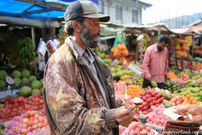 Proposta de rambutan gosto, Mercado Nuwara Eliya - Ceilão Sri Lanca