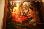 Pintura de uma cena da vida de Buda, Sri Dalada Maligawa, Kandy, Ceilão Sri Lanca.