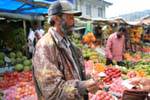 Proposta de rambutan gosto, Mercado Nuwara Eliya, Ceilão Sri Lanca.