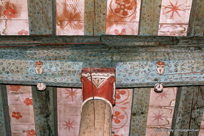 Vigas esculpidas, Castelo de Chillon, Montreux - A Suíça
