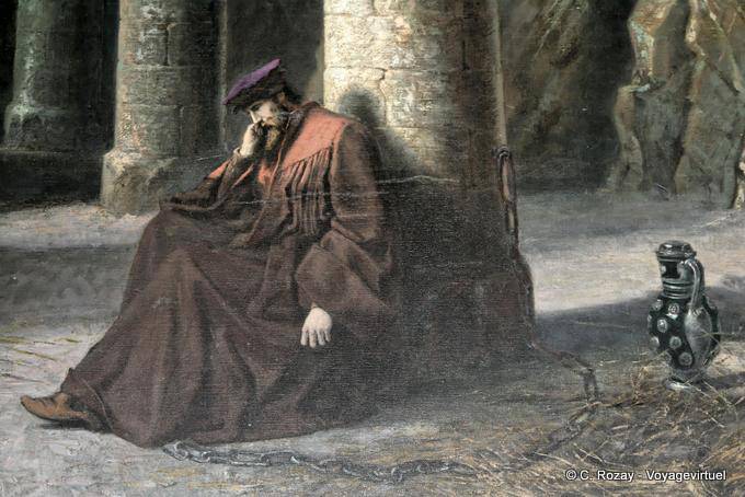Bonivard na prisão (Tabela), Castelo de Chillon, Montreux - A Suíça